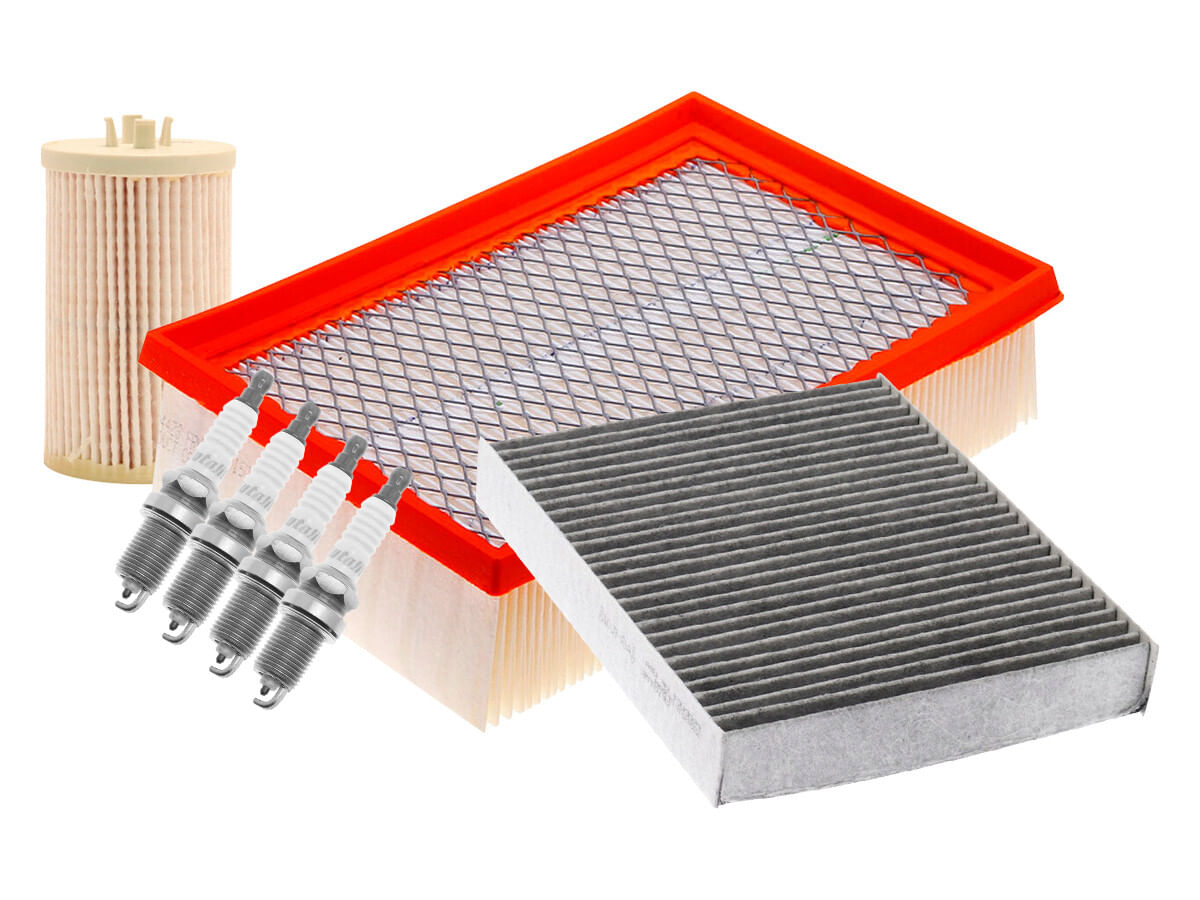 Kit De Bujías Doble Platino Y Filtros Para Afinación Para Aceite Sintético (7 Piezas)