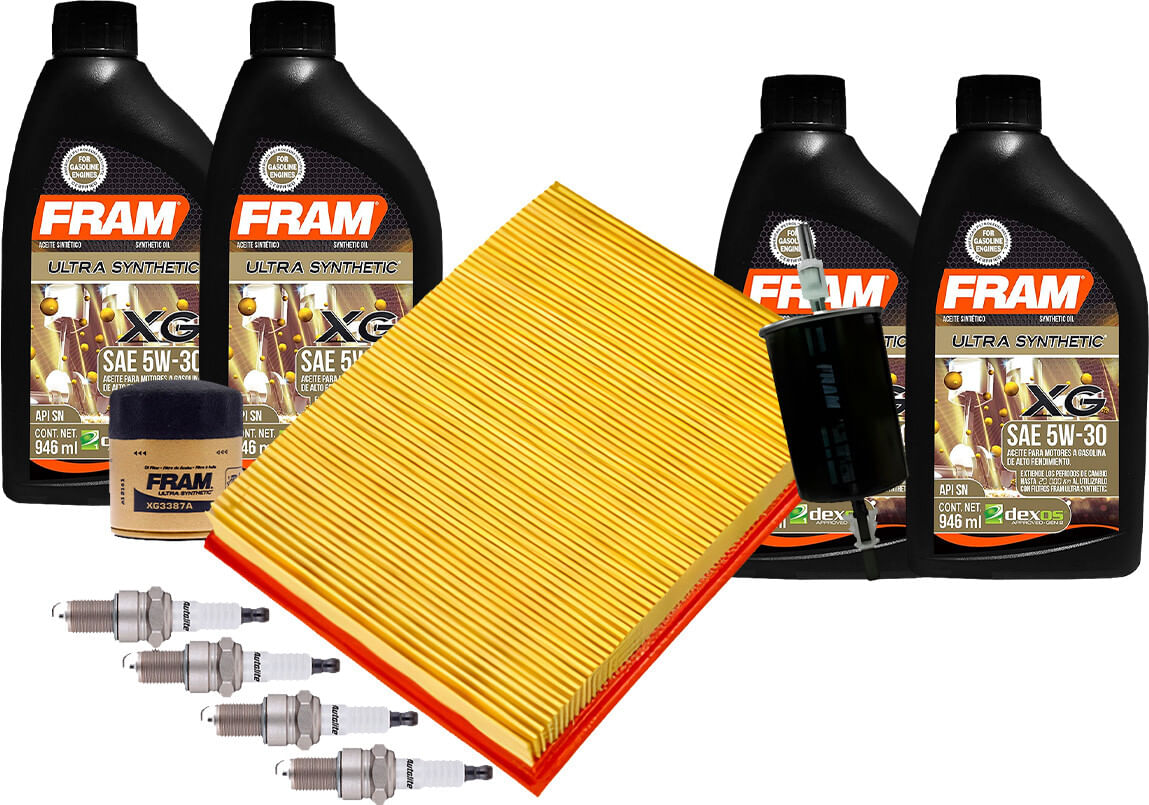 Kit De Afinación Con Aceite Sintético 5W30, Bujías Cobre Y 3 Filtros (11 Piezas)
