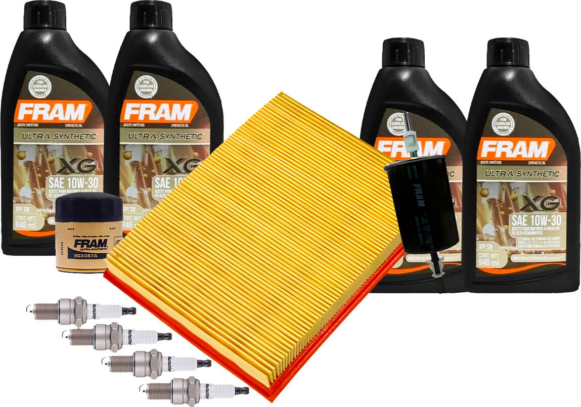 Kit De Afinación Con Aceite Sintético 10W30, Bujías Cobre Y 3 Filtros (11 Piezas)