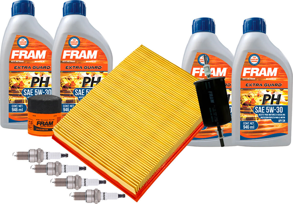 Kit De Afinación Con Aceite Mineral 5W30, Bujías Cobre Y 3 Filtros (11 Piezas)