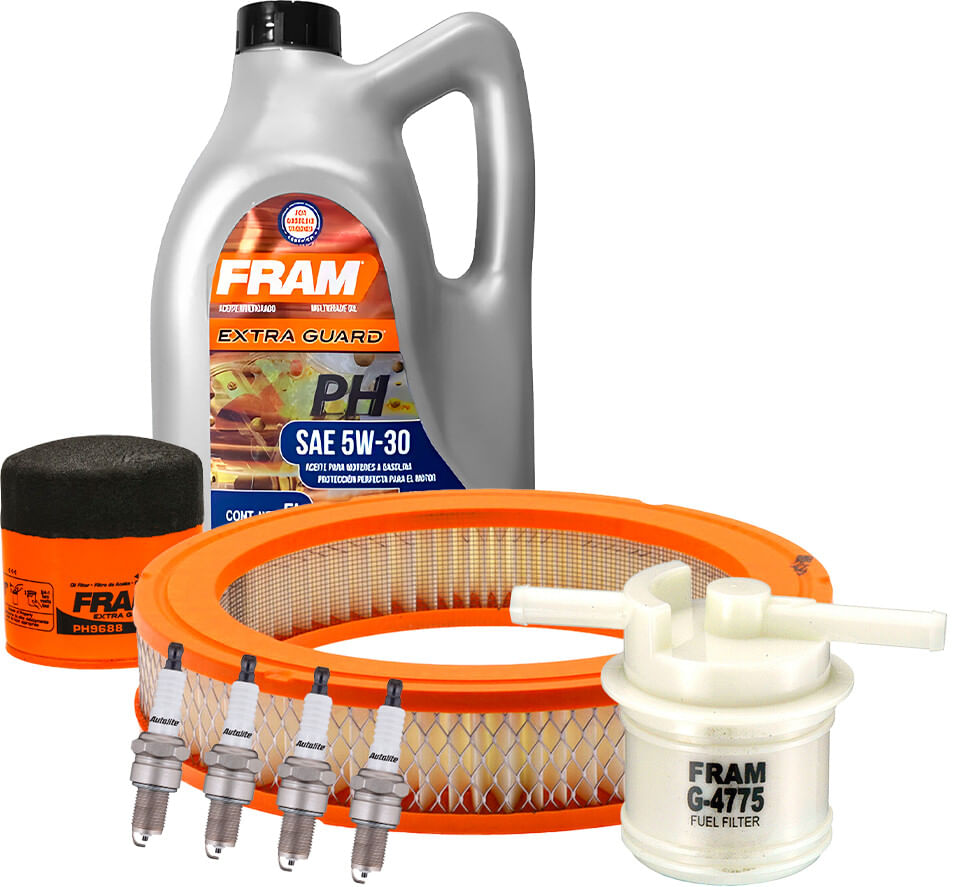 Kit De Afinación Con Aceite Mineral 5W30, Bujías Cobre Y 3 Filtros (8 Piezas)