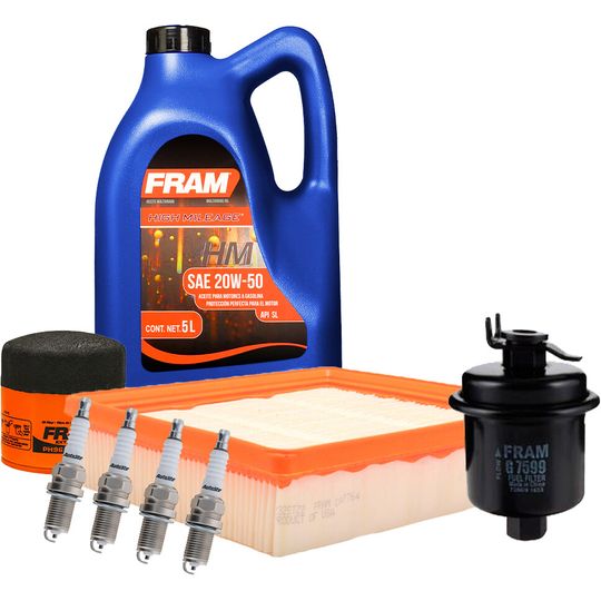 fram-autolite-kit-de-afinacion-con-aceite-mineral-20w50-bujias-cobre-y-3-filtros-8-piezas-acura-el-1997-2000-el-l4-1-6l-0