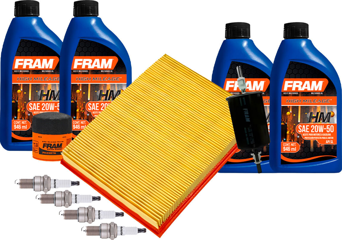 Kit De Afinación Con Aceite Mineral 20W50, Bujías Cobre Y 3 Filtros (11 Piezas)