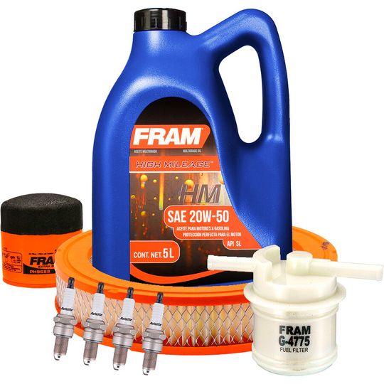 fram-autolite-kit-de-afinacion-con-aceite-mineral-20w50-bujias-cobre-y-3-filtros-8-piezas-mazda-b2000-1986-1987-b2000-l4-2-0l-0