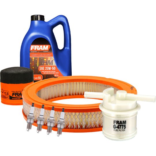 fram-autolite-kit-de-afinacion-con-aceite-mineral-20w50-bujias-platino-y-3-filtros-8-piezas-mazda-626-1983-1985-626-l4-2-0l-0