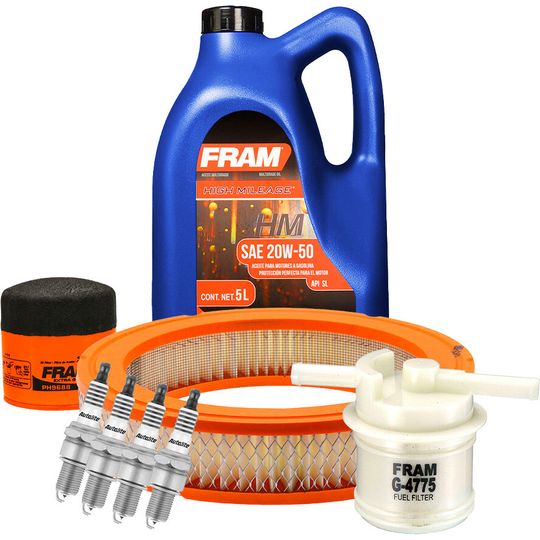 fram-autolite-kit-de-afinacion-con-aceite-mineral-20w50-bujias-iridio-y-3-filtros-8-piezas-mazda-626-1983-1985-626-l4-2-0l-0