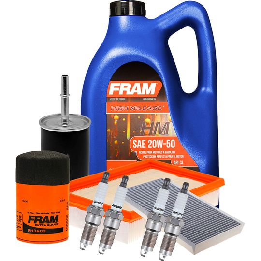fram-autolite-kit-de-afinacion-con-aceite-mineral-20w50-bujias-platino-y-4-filtros-9-piezas-ford-focus-2000-2004-focus-l4-2-0l-l4-2-3l-0