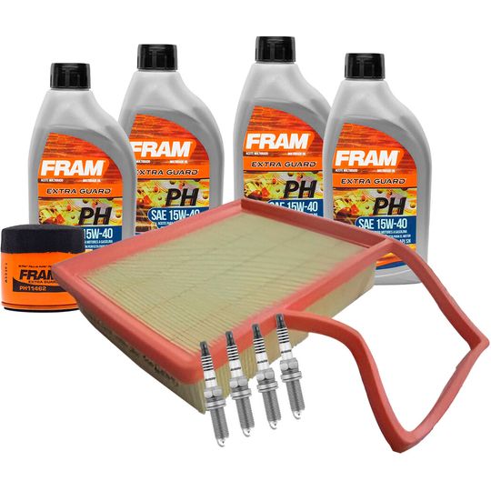 fram-autolite-kit-de-afinacion-con-aceite-mineral-15w40-bujias-doble-platino-y-2-filtros-10-piezas-chevrolet-aveo-2018-2022-aveo-l4-1-5l-0