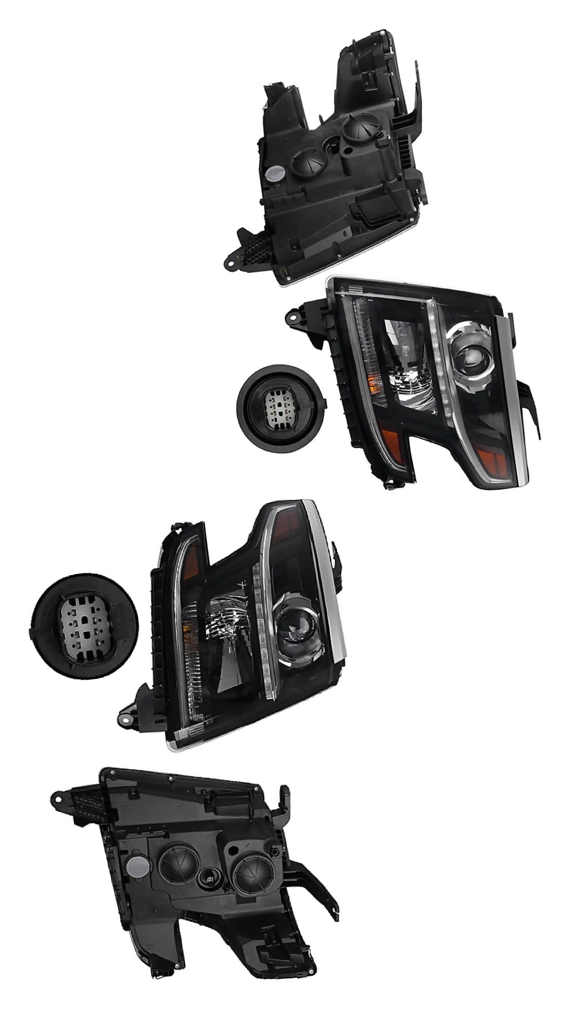 Par De Faros Para Foco Halógeno Con Leds