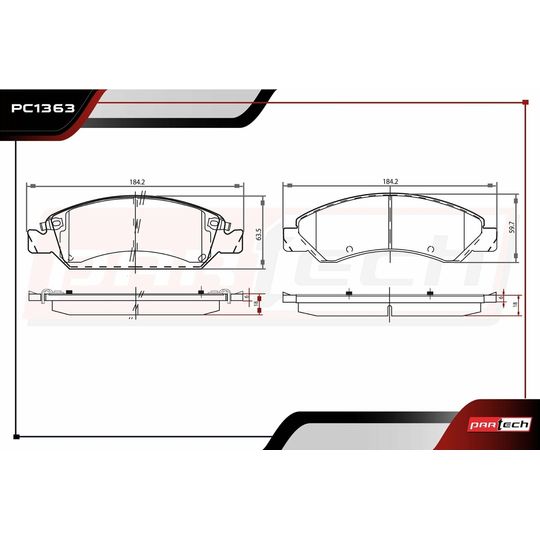 partech-balatas-ceramicas-delanteras-chevrolet-silverado-2010-2013-silverado-2500-v8-4-8l-0 partech-balatas-ceramicas-delanteras-chevrolet-silverado-2010-2013-silverado-2500-v8-4-8l-0