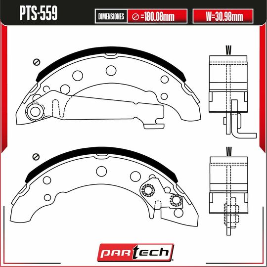 partech-zapatas-traseras-volkswagen-golf-1986-1992-golf-l4-1-8l-l4-1-6l-0 partech-zapatas-traseras-volkswagen-golf-1986-1992-golf-l4-1-8l-l4-1-6l-0