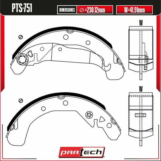 partech-zapatas-traseras-saturn-serie-lw-2001-2003-lw300-v6-3-0l-0
