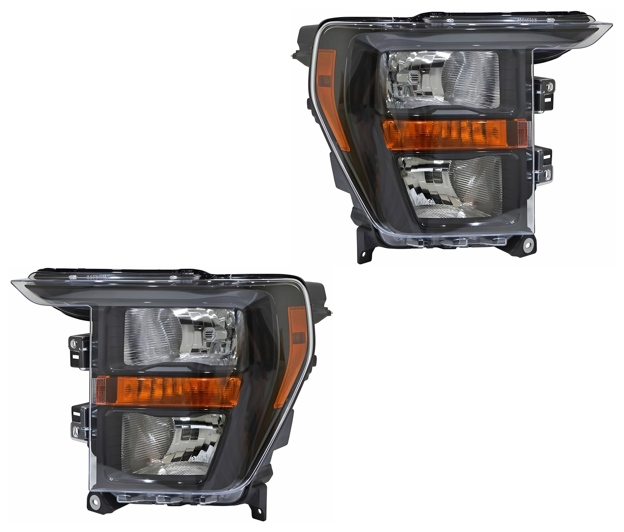 Par De Faros Fondo Negro