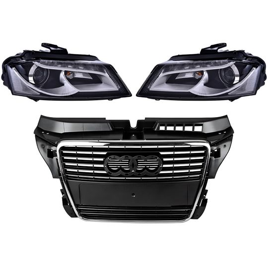 depo-tong-yang-kit-de-faros-para-foco-xenon-sin-foco-con-motor-con-leds-y-parrilla-con-moldura-cromada-3-piezas-audi-a3-2009-2012-a3-0 depo-tong-yang-kit-de-faros-para-foco-xenon-sin-foco-con-motor-con-leds-y-parrilla-con-moldura-cromada-3-piezas-audi-a3-2009-2012-a3-0