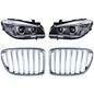 depo-tong-yang-kit-de-faros-para-foco-xenon-sin-foco-con-motor-con-leds-y-parrilla-plata-filo-cromado-4-piezas-bmw-x1-2013-2015-x1-0