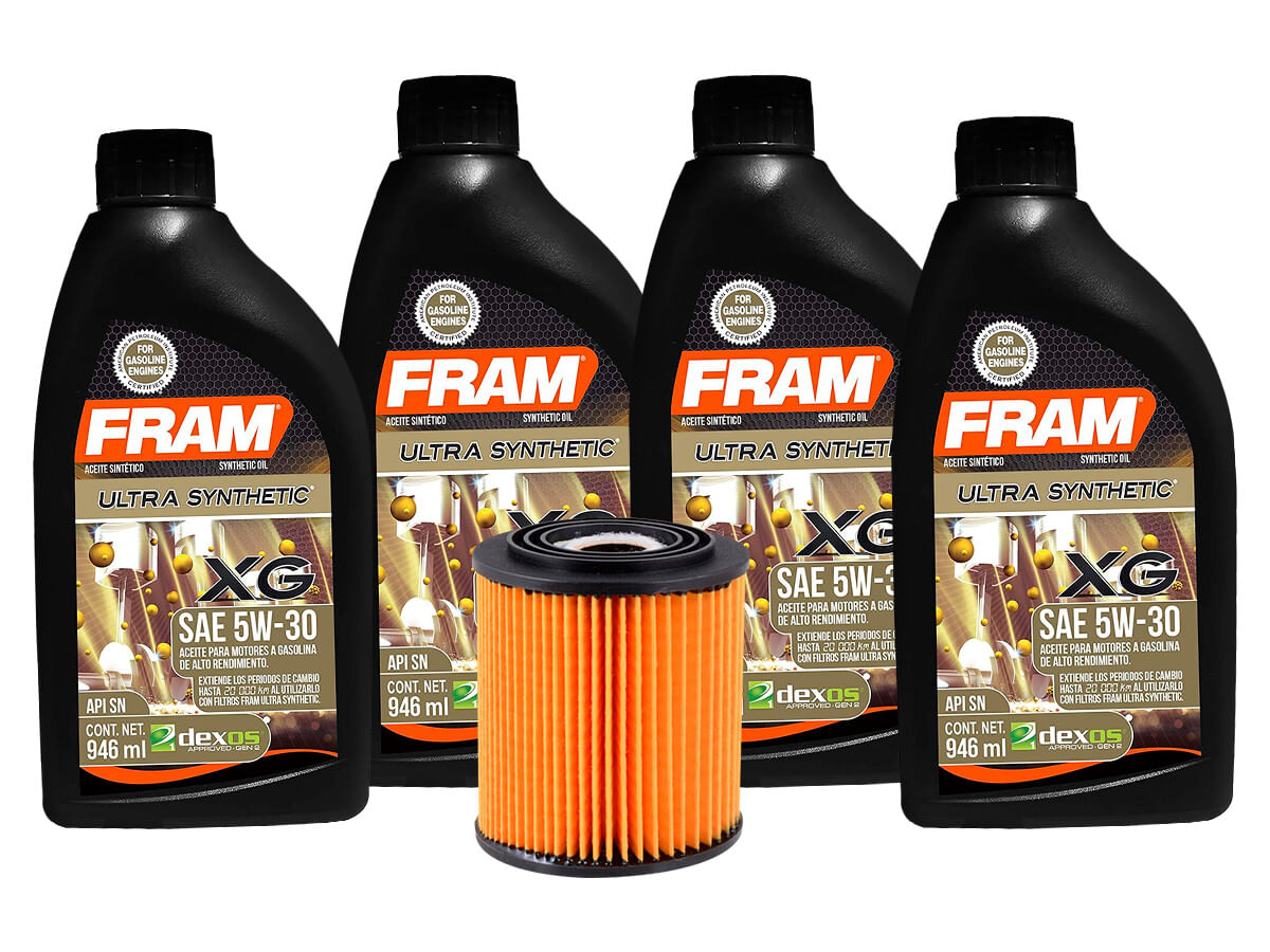 Kit De Aceite Sintético 5W30, Filtro Para Aceite Sintético (5 Piezas)