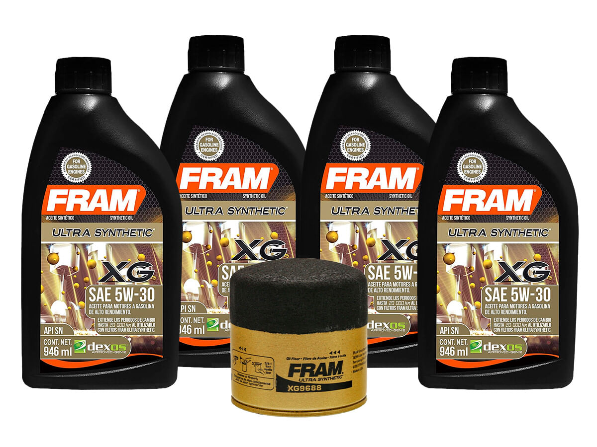 Kit De Aceite Sintético 5W30, Filtro Para Aceite Sintético (5 Piezas)