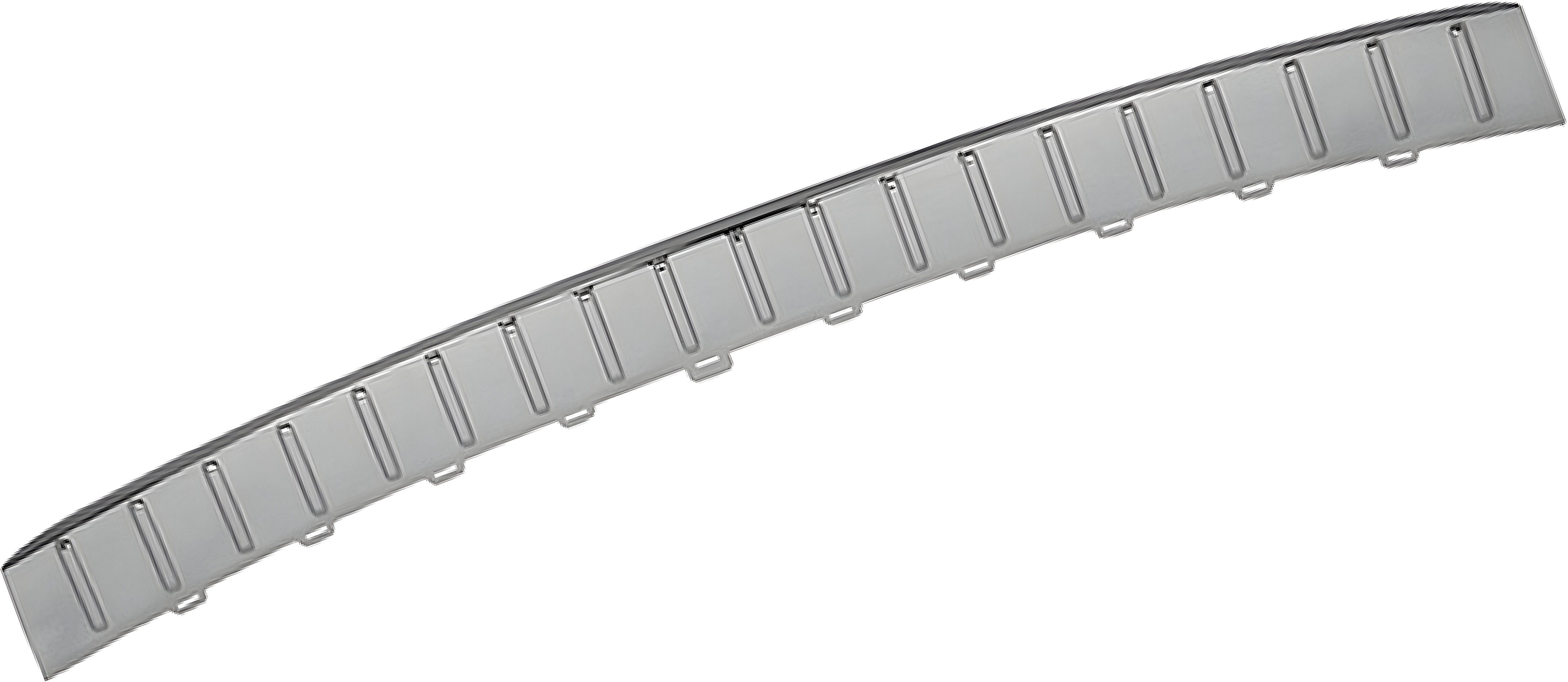 Moldura Para Defensa Trasera Superior Plateada