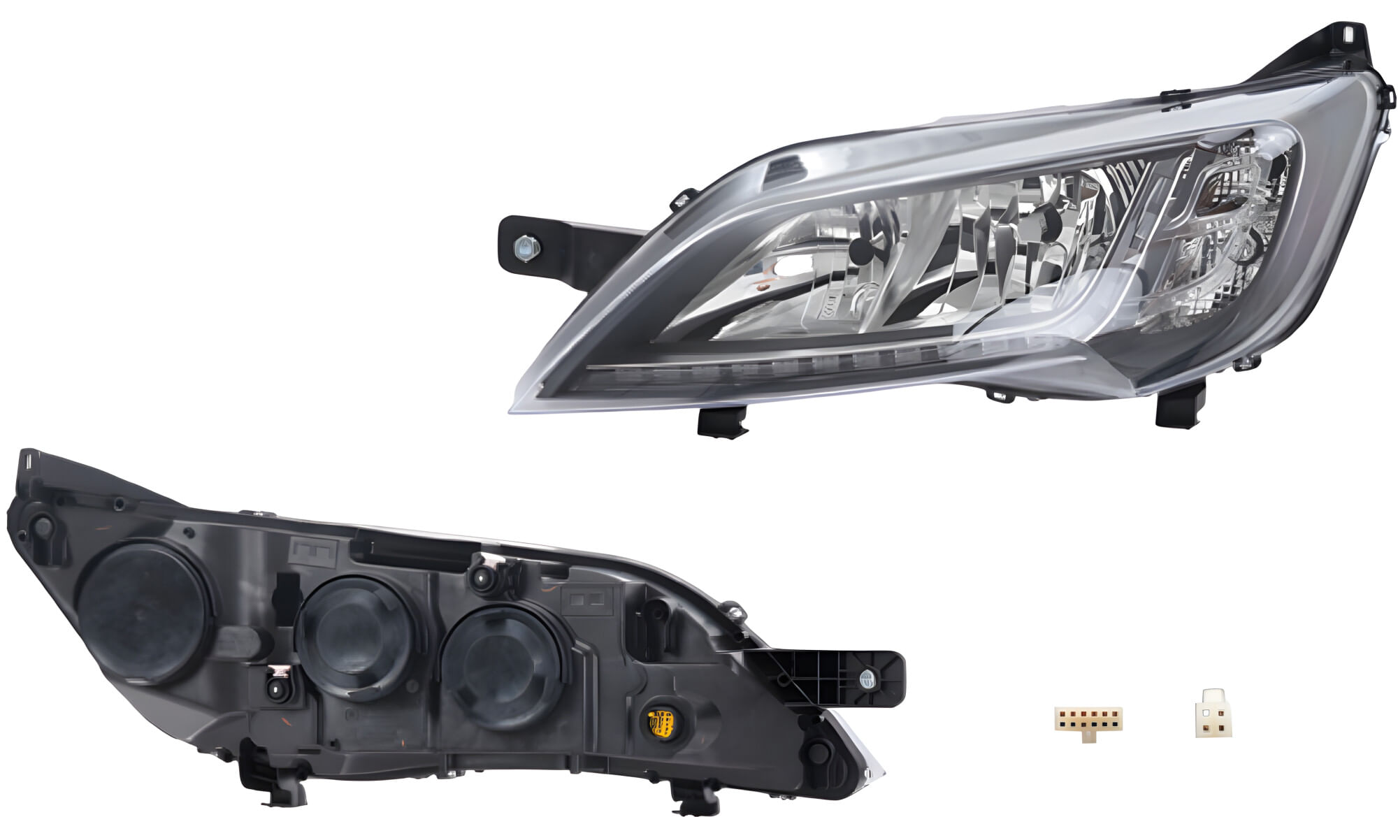 Faro Con Motor Para Foco Halógeno Sin Foco Con Leds Con Luz De Día Lado Conductor
