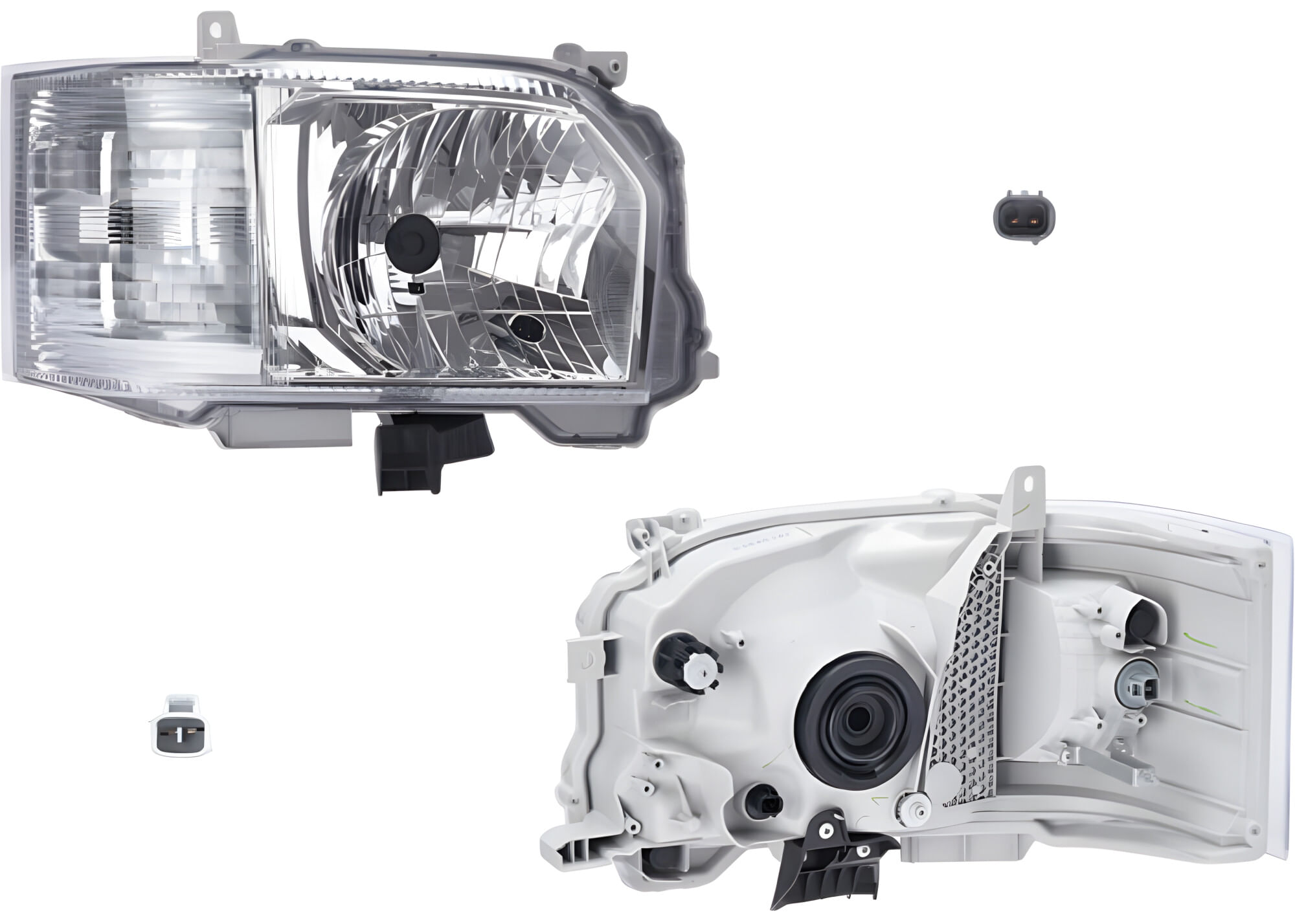 Faro Manual/Eléctrico Para Foco Halógeno Sin Foco Lado Pasajero