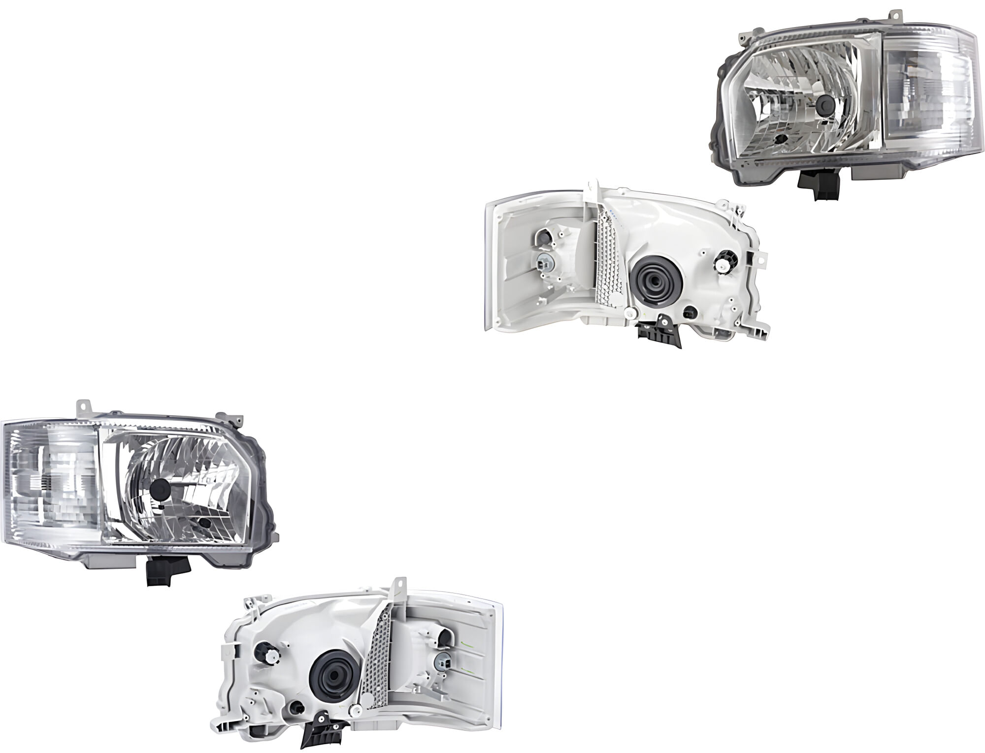 Par De Faros Manual/Eléctrico Para Foco Halógeno Sin Foco