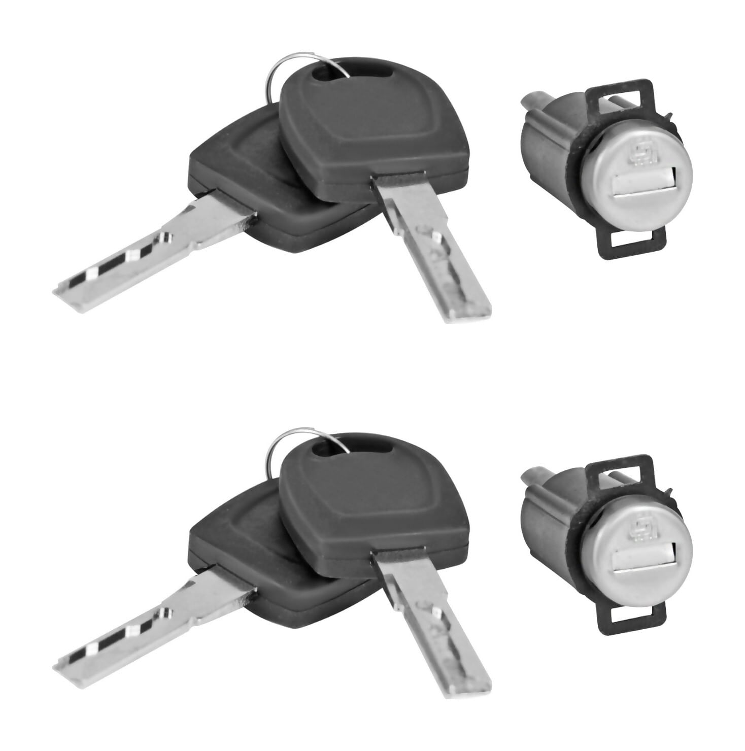 Par De Cilindros De Puertas Con Llave Cromados