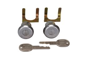 Juego De Cilindros De Puertas Con Llave Ovalada Cromados