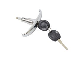 Manija 5a Puerta Cromada Con Cilindro Y Llave