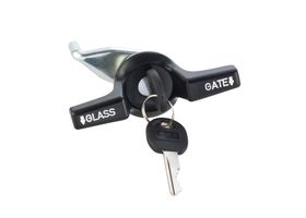 Manija 5a Puerta Lisa Negra Con Llave