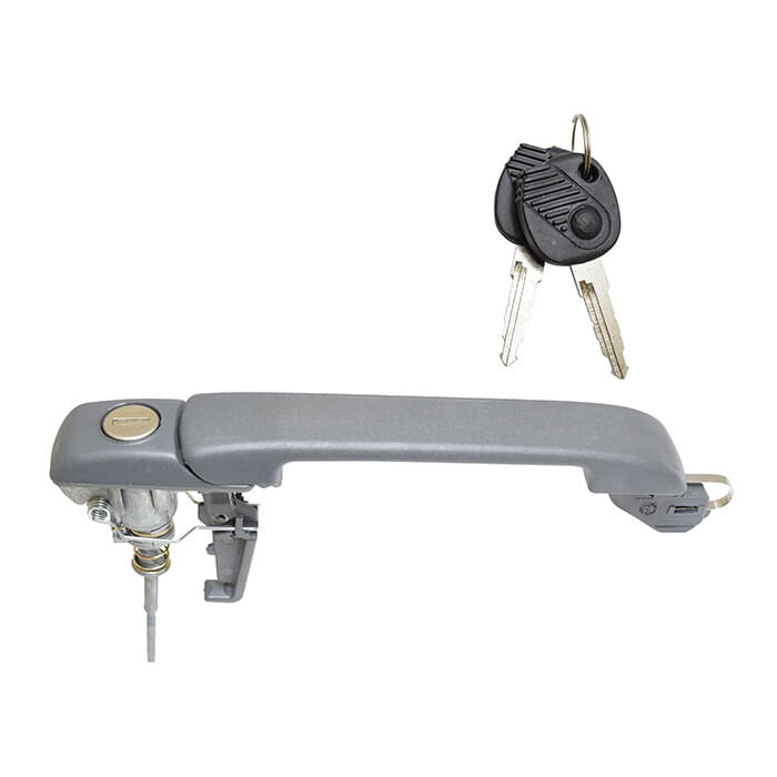 Manija Puerta Exterior Delantera Corrugada Gris Con Cilindro Con Llaves Lado Conductor O Pasajero