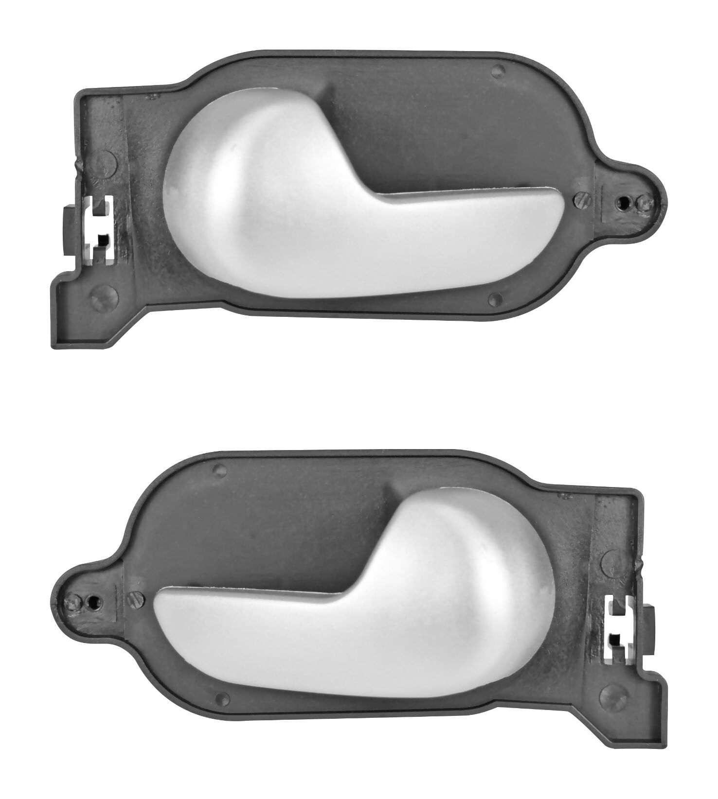 Par De Manijas De Puertas Interiores Delanteras O Traseras Plata Brillantes