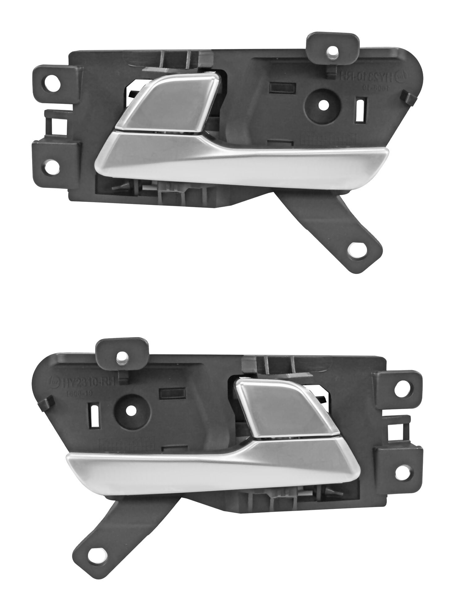Par De Manijas De Puertas Interiores Delanteras,Traseras Plateadas