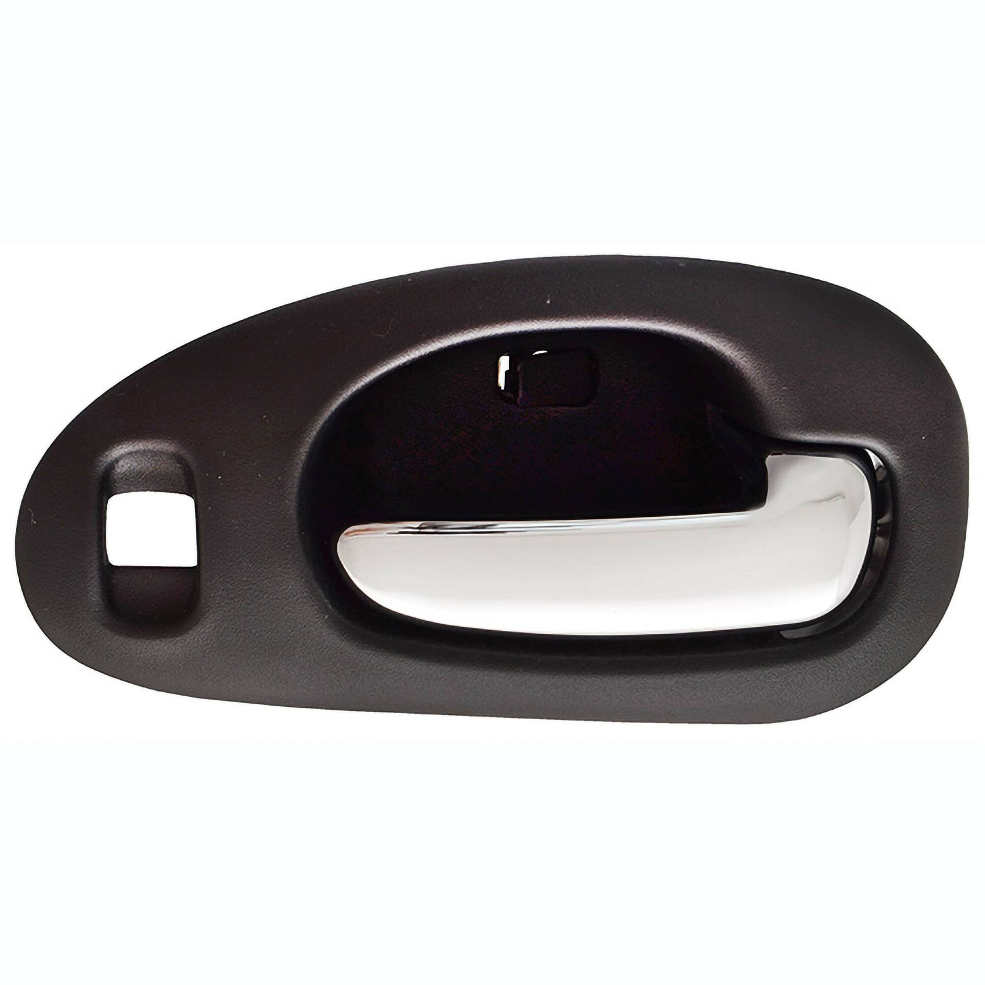 Manija Puerta Interior Delantera Negro/Cromado Con Hoyo Para Seguro Lado Pasajero