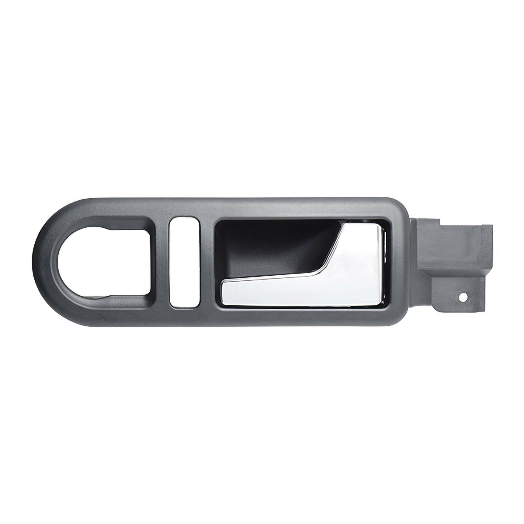 Manija Puerta Interior Delantera Negro/Cromado Con Hoyo Para Seguro Y Control Espejo Lado Pasajero