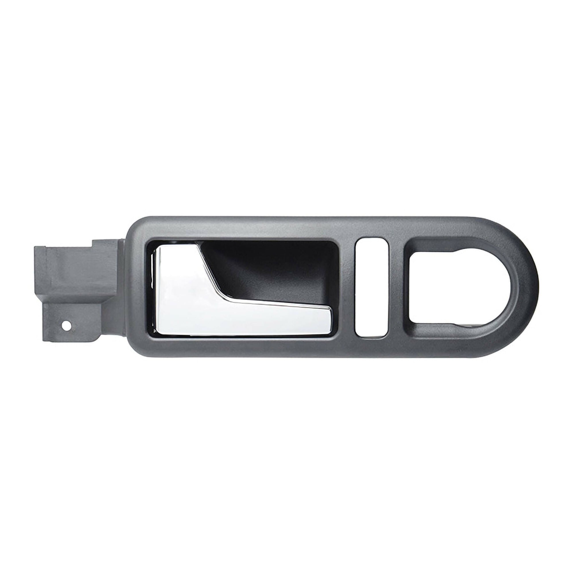 Manija Puerta Interior Delantera Negro/Cromado Con Hoyo Para Seguro Y Control Espejo Lado Conductor