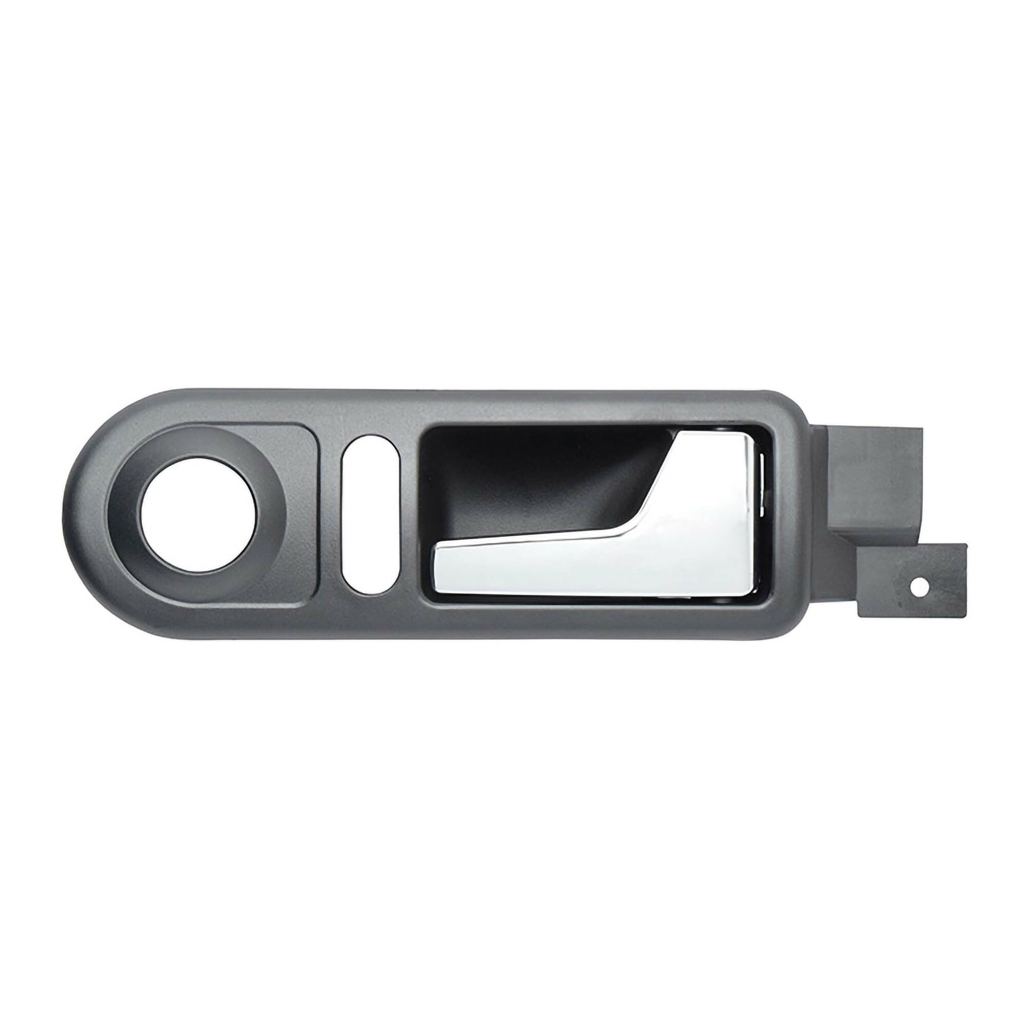 Manija Puerta Interior Delantera Negro/Cromado Con Hoyo Para Seguro Y Control Espejo Lado Pasajero
