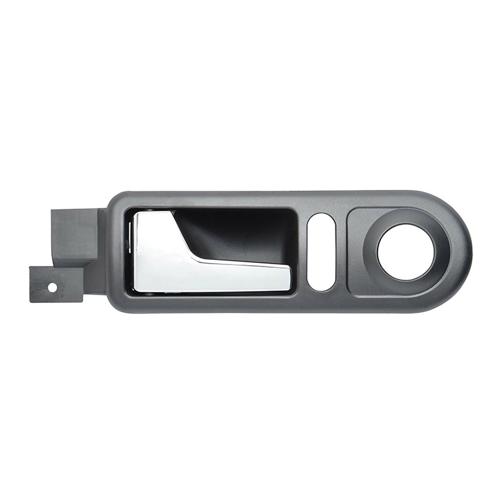 Manija Puerta Interior Delantera Negro/Cromado Con Hoyo Para Seguro Y Control Espejo Lado Conductor