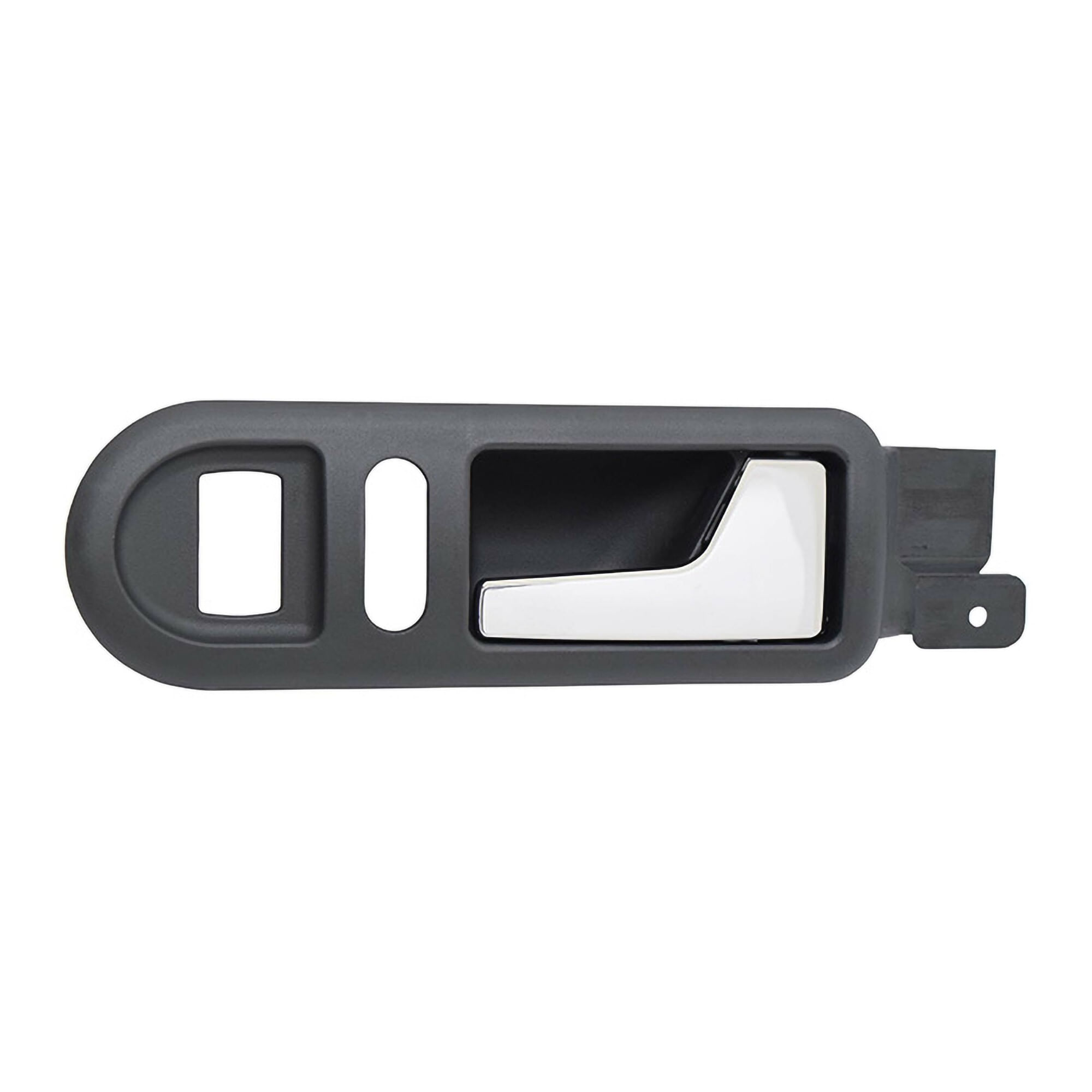 Manija Puerta Interior Delantera Negro/Cromado Con Hoyo Para Seguro Y Cristal Lado Pasajero