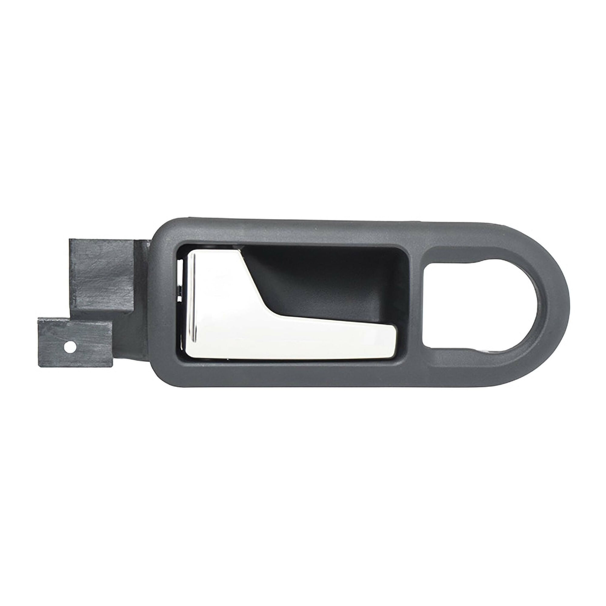 Manija Puerta Interior Delantera Negro/Cromado Con Hoyo Para Control Espejo Lado Conductor