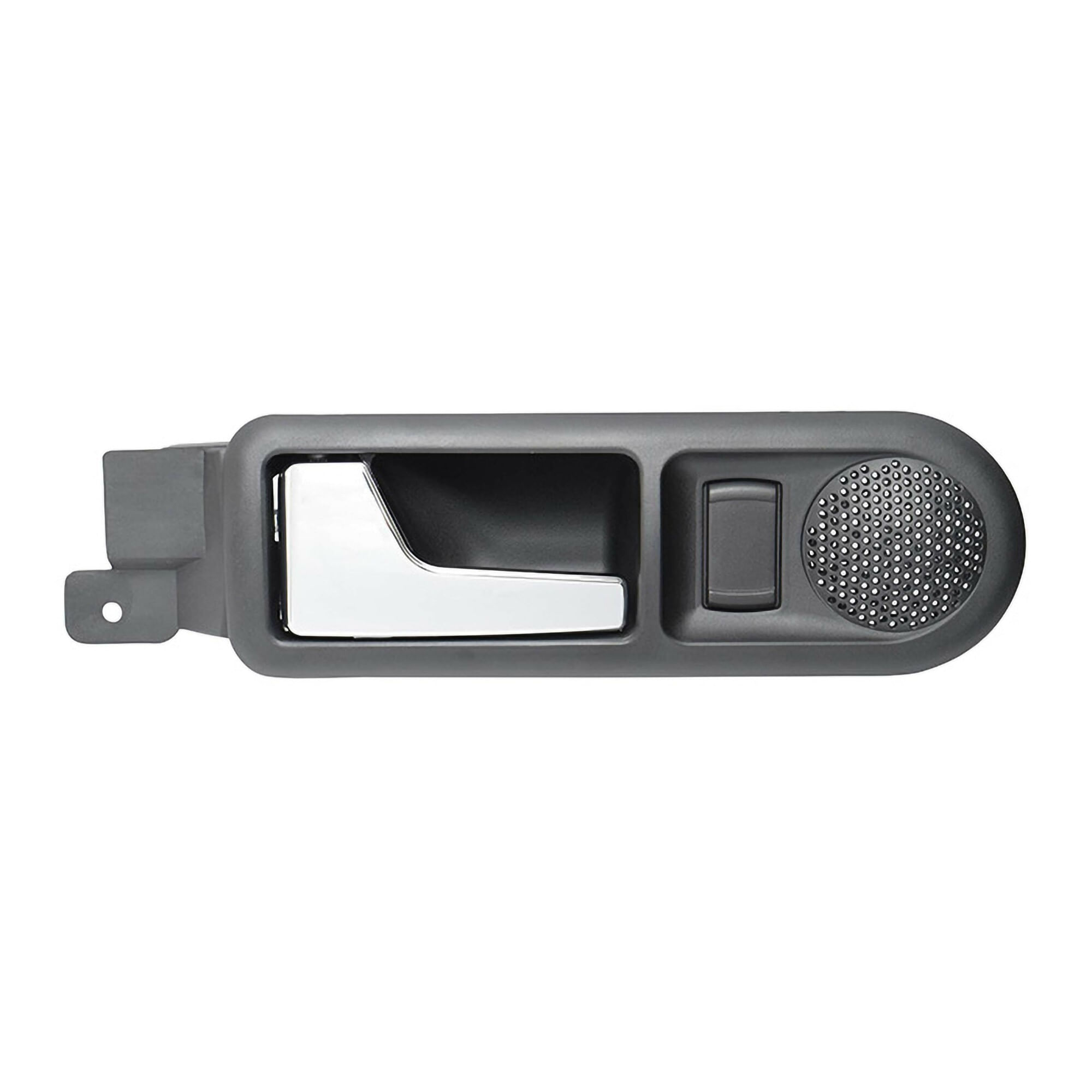 Manija Puerta Interior Trasera Negro/Cromado Con Hoyo Para Cristal Y Bocina Lado Conductor