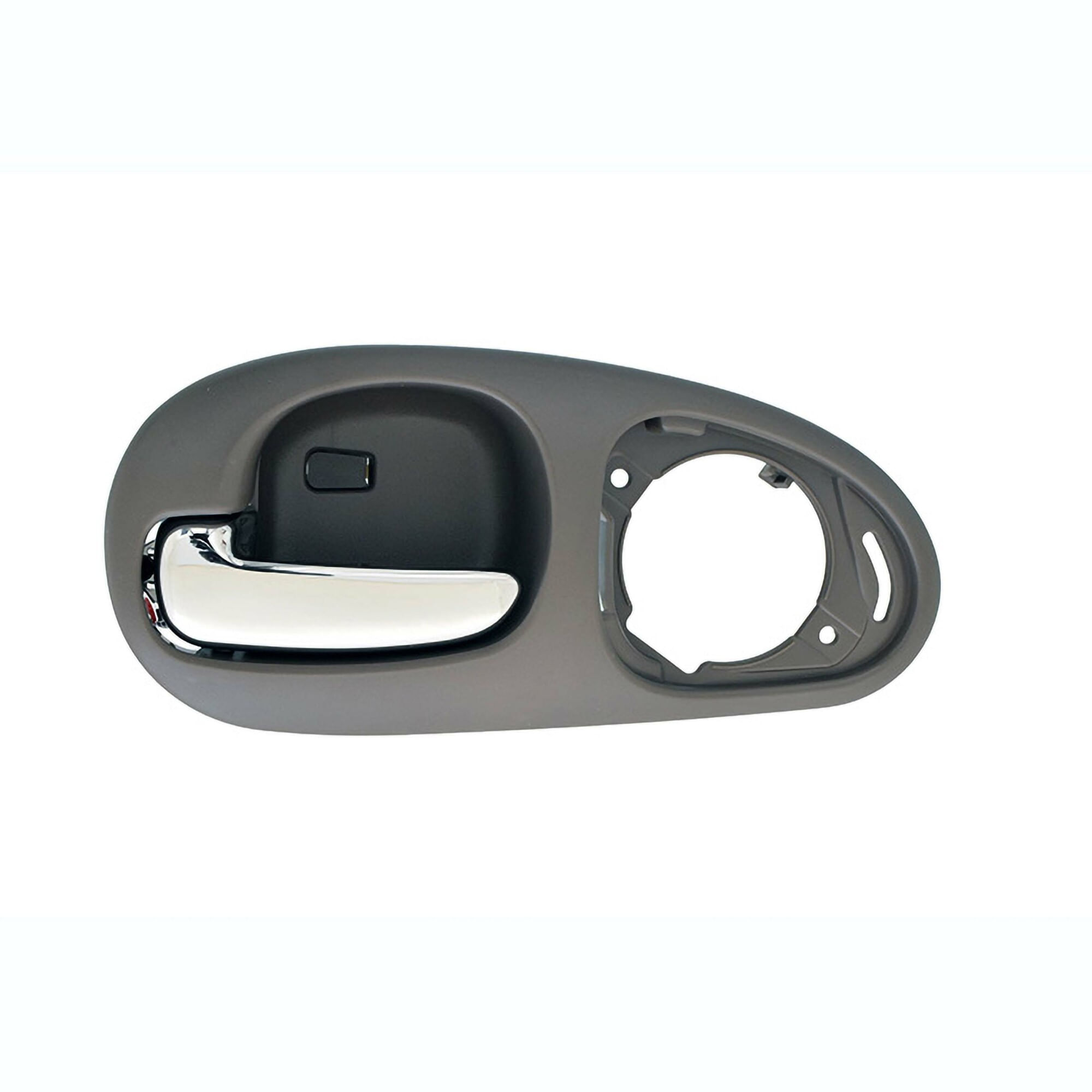 Manija Puerta Interior Trasera Gris/Cromado Con Hoyo Para Bocina Lado Conductor