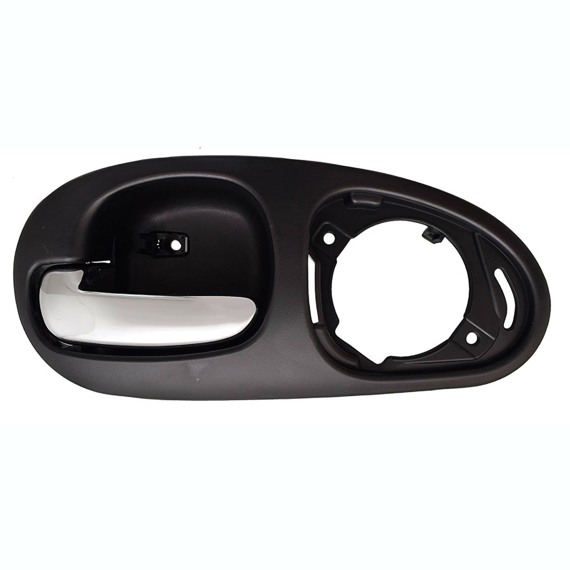 Manija Puerta Interior Trasera Negro/Cromado Con Hoyo Para Bocina Lado Conductor