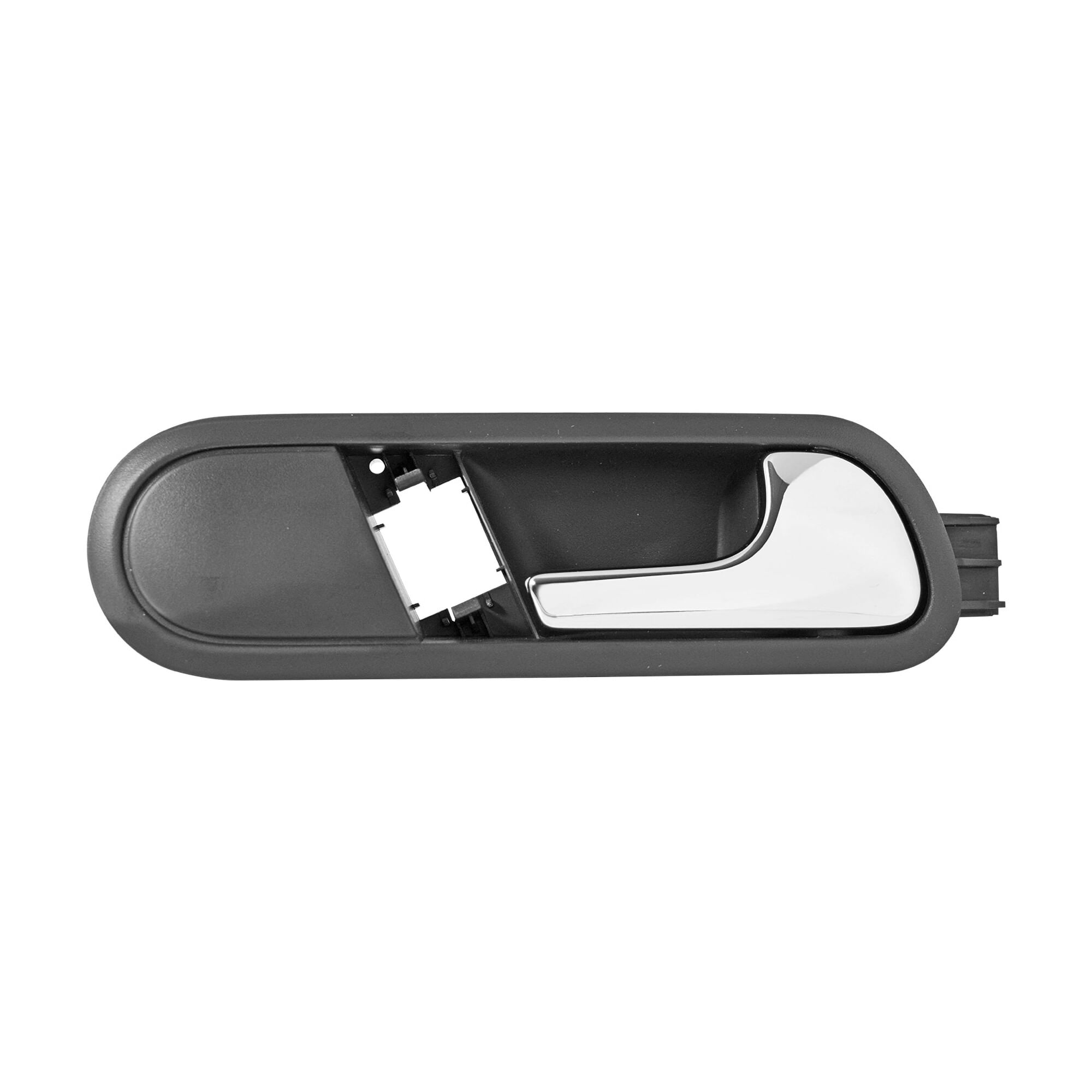 Manija Puerta Interior Delantera Negro/Cromado Con Hoyo Para Cristal Eléctrico Lado Pasajero