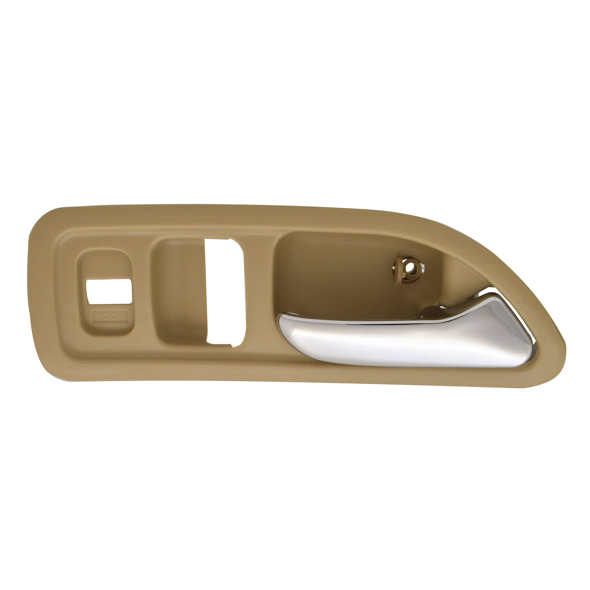 Manija Puerta Interior Delantera Beige/Cromado Con Hoyo Para Seguro Lado Pasajero