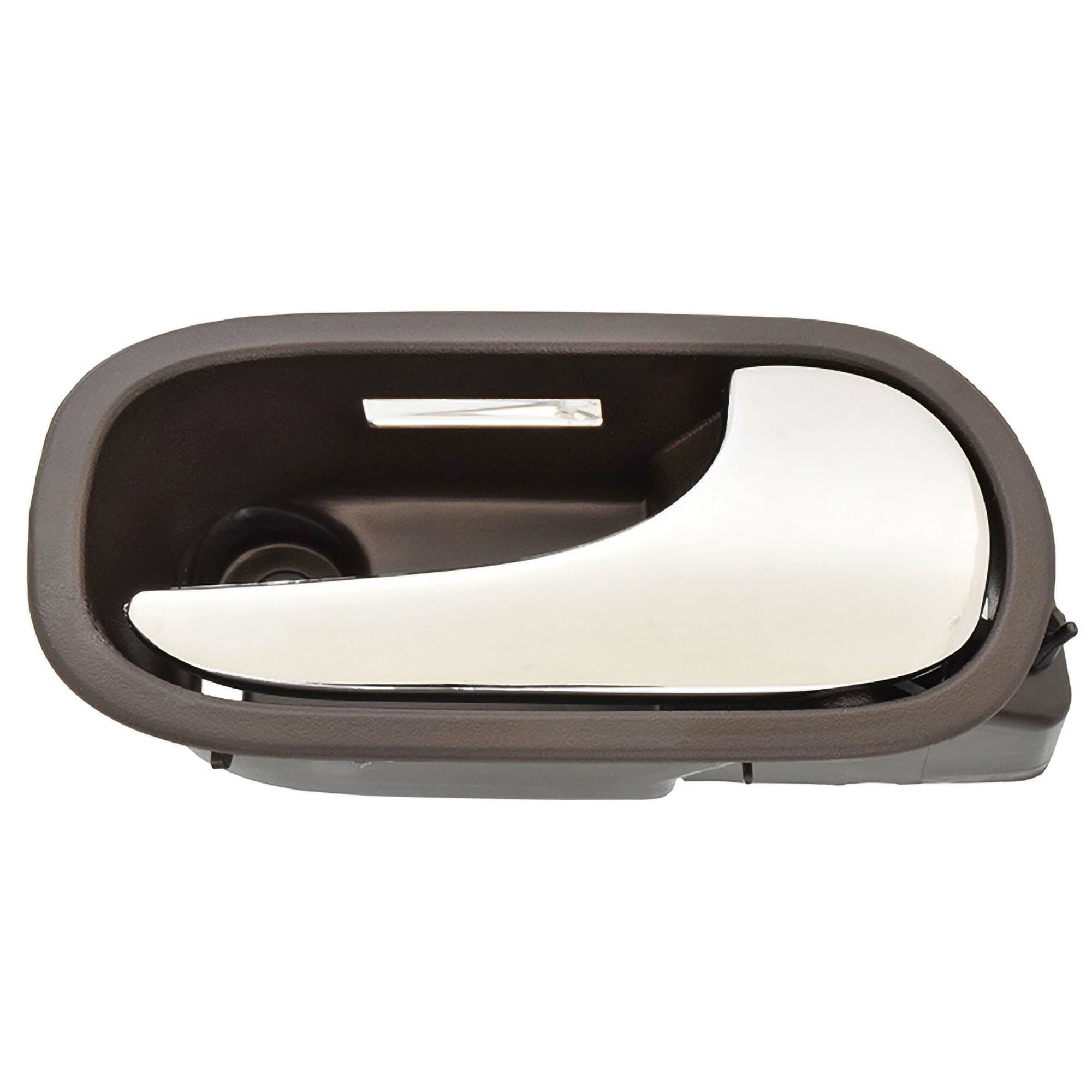 Manija Puerta Interior Delantera Café/Cromado Con Hoyo Para Luz Led Lado Pasajero