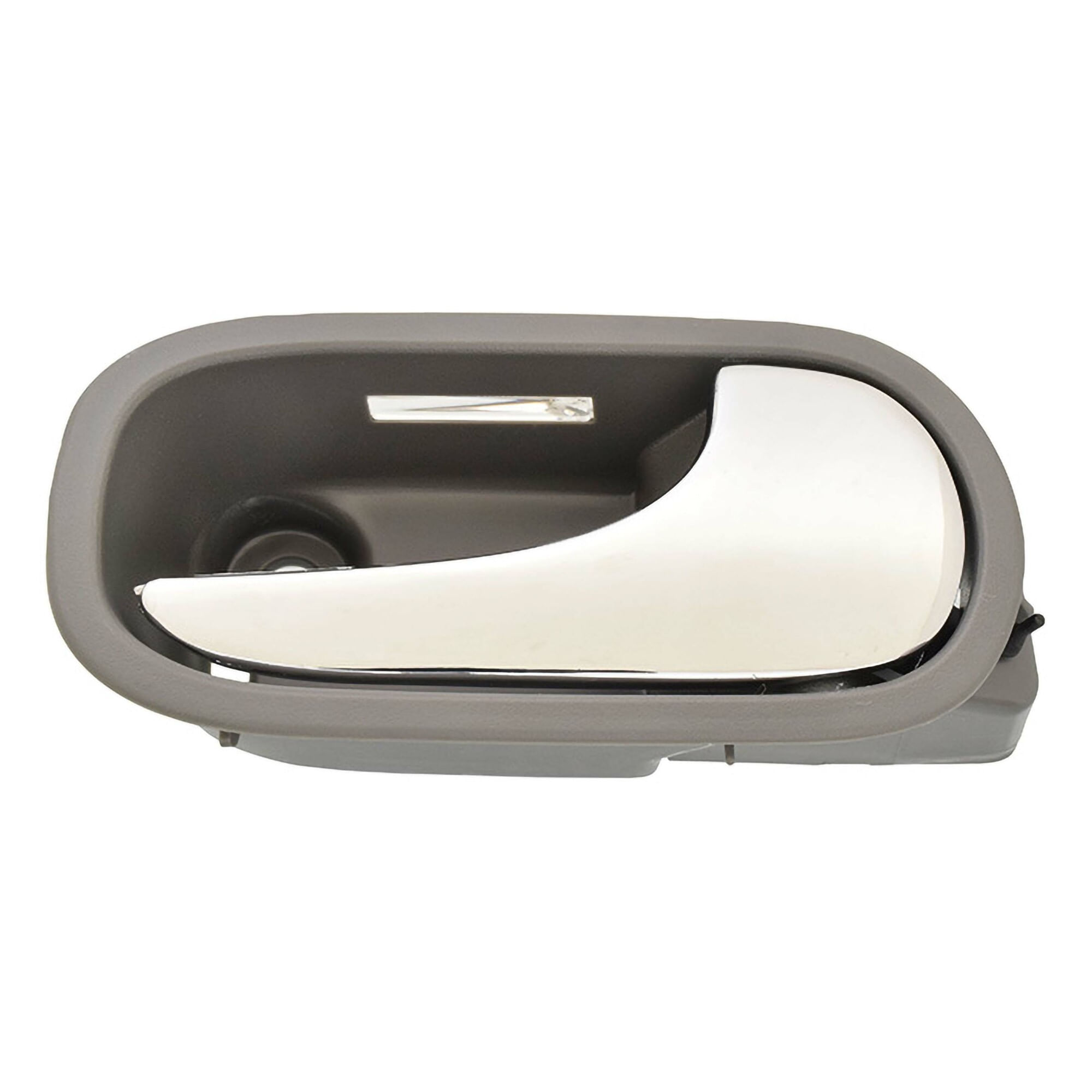 Manija Puerta Interior Delantera Gris/Cromado Con Hoyo Para Luz Led Lado Pasajero