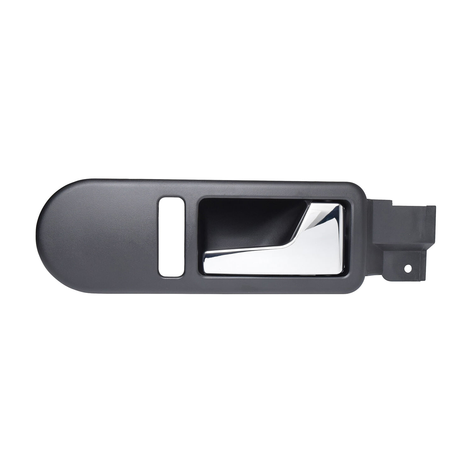 Manija Puerta Interior Delantera Cromado/Negro Con Hoyo Para Seguros Sin Hoyo Para Espejo Lado Pasajero