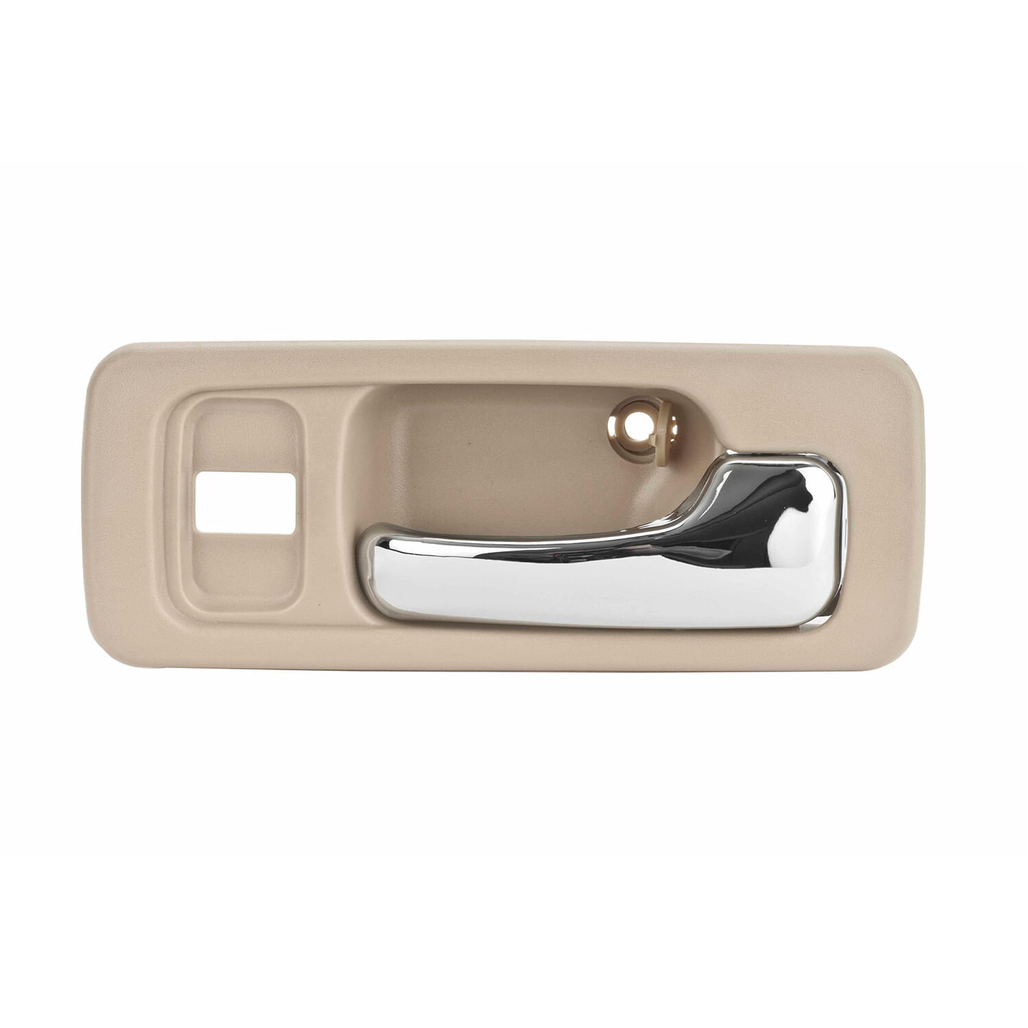 Manija Puerta Interior Delantera Beige/Cromado Con Hoyo Para Seguro Lado Pasajero