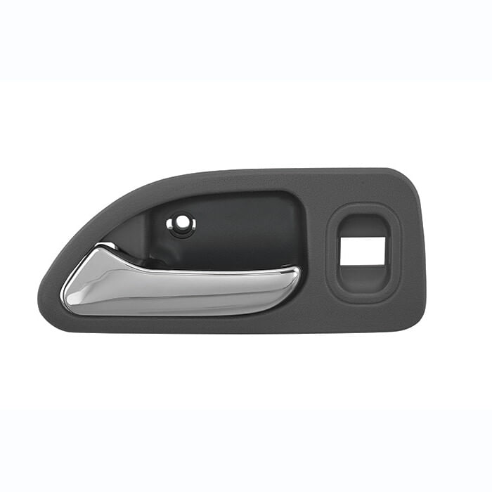 Manija Puerta Interior Trasera Gris Obscuro/Cromado Con Hoyo Para Cristal Lado Conductor
