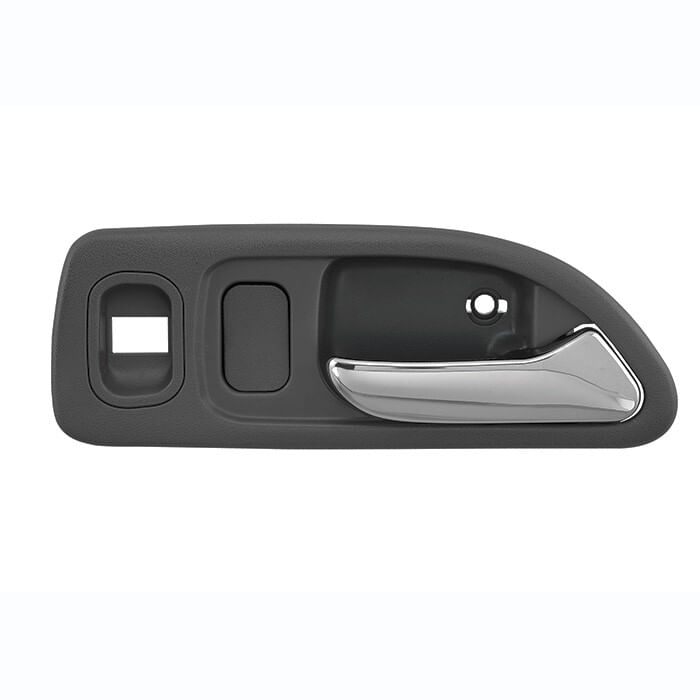Manija Puerta Interior Delantera Gris Obscuro/Cromado Con Hoyo Para Seguro Y Cristal Lado Pasajero